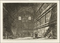 Interior view of the ancient Temple of Bacchus, now the church of S. Urbano, two miles from Rome, from Views of Rome by Giovanni Battista Piranesi