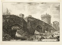 View of Ponte Lugano on the Anio, from Views of Rome by Giovanni Battista Piranesi
