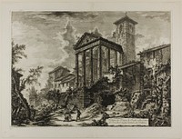 View of the Temple of Hercules at Cori, ten miles distant from Velletri, from Views of Rome by Giovanni Battista Piranesi