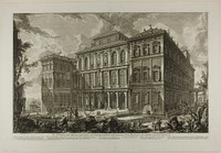 View of the palace of the illustrious Barberini family on the Quirinal Hill, designed by Cavaliere Bernini, from Views of Rome by Giovanni Battista Piranesi