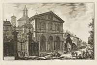 View of the Basilica of San Sebastiano fuori delle mura [St. Sebastian outside the Walls] on the Appian Way, from Views of Rome by Giovanni Battista Piranesi
