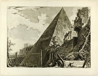 The Pyramid of Gaius Cestius, from Views of Rome by Giovanni Battista Piranesi