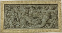 Frieze with Satyr, Nymph, and Putti by Circle of Giovanni Antonio da Pordenone