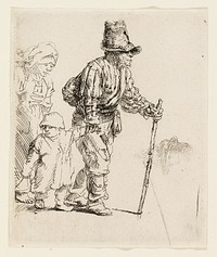 Peasant Family on the Tramp by Rembrandt van Rijn