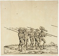 Halberdiers, from the Triumphal Procession of Maximilian by Hans Burgkmair, the elder