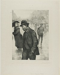 Rainy Day, Paris by Théophile-Alexandre Pierre Steinlen