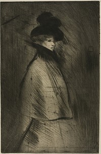 Woman Strolling by Théophile-Alexandre Pierre Steinlen