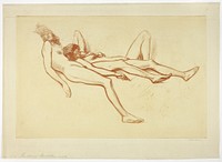 Two Nude Models by Théophile-Alexandre Pierre Steinlen