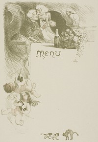 Menu Henriot by Théophile-Alexandre Pierre Steinlen