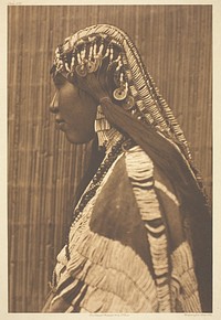 Wishham Girl, Profile by Edward S. Curtis