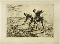 Two Men Digging by Jean François Millet