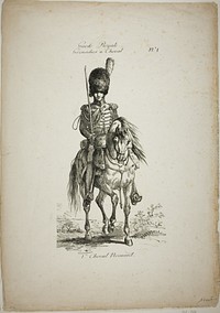 Royal Guard, Norman Mounted Grenadier and Horse, No. 1 by Carle Vernet