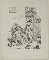 Schoolboys Fighting by Auguste Bry
