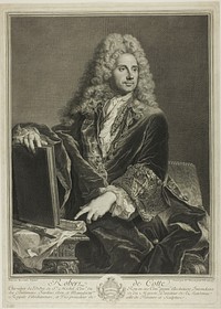 Portrait of Robert de Cotte by Pierre Drevet