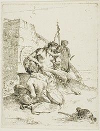 Satyr Family with the Obelisk, from Scherzi by Giambattista Tiepolo