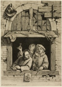 Three Smokers at a Window by Nicolas van Haften