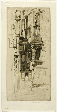 Tintoret's House, plate six from the North Italian Set by David Young Cameron