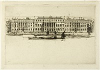 Custom House, plate one from the London Set by David Young Cameron