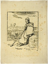 The Shepherdess by Jean François Millet