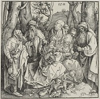 The Holy Kinship and Two Musical Angels by Albrecht Dürer