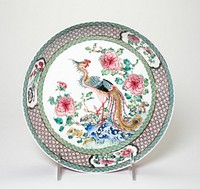 "Ruby-Back" Dish with Phoenix