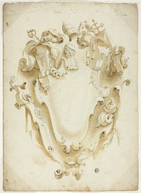Design for Ecclesiastical Escutcheon by Unknown Genoese
