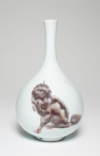 Vase with Three Furry Creatures