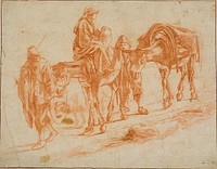 Travelers with Two Mules by Jan Miel