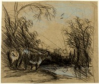 Landscape with Cows by John Constable