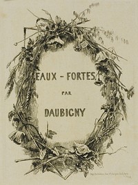 Wreath of Wildflowers, Frontispiece by Charles François Daubigny