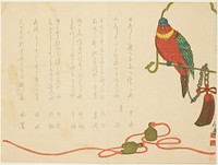 Parrot and Bells by Tanaka Shutei