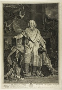 Portrait of Jacques Bénigne Bossuet, Bishop of Meaux by Pierre-Imbert Drevet