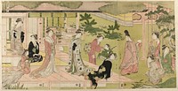 Wakana, Part 1 (Wakana, jo), from the series "A Fashionable Parody of the Tale of Genji (Furyu yatsushi Genji)" by Chôbunsai Eishi