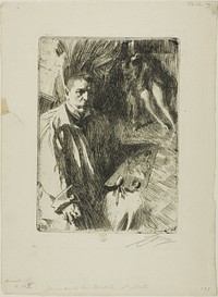 Self-Portrait with Model II by Anders Zorn