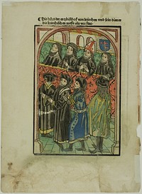 Pope Martin Conducting Mass from Conciliumbuch (recto); Greek Bishop and His Servant Hearing Mass (verso) by Ulrich von Reichenthal