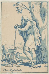 The Old Shepherd by Conte Antonio Maria Zanetti, the Elder