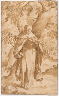 Saint Dominic Reading by Bartholomaeus Spranger