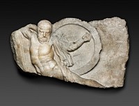 Relief of a Falling Warrior by Ancient Roman