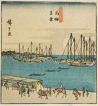 True View of Takanawa (Takanawa shinkei), section of a sheet from the series "Famous Places in the Eastern Capital (Toto meisho)" by Utagawa Hiroshige