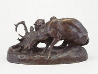 Locked in Death (Bear and Panther) by Edward Kemeys (Sculptor)