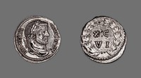 Argenteus (Coin) Portraying Emperor Diocletian by Ancient Roman