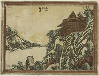 Autumn Moon at Ishiyama (Ishiyama no shugetsu) from the series Eight Views of Omi in Etching Style (Doban Omi hakkei) by Katsushika Hokusai