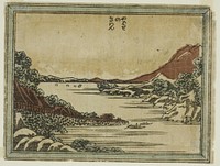 Returning Sails at Yabase (Yabase no kiban), from the series Eight Views of Omi in Etching Style (Doban Omi hakkei) by Katsushika Hokusai