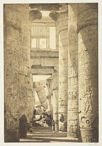 Interior of the Hall of Columns by Francis Frith