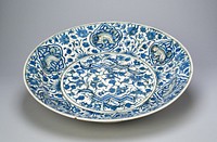 Blue and White Dish by Islamic