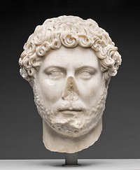 Portrait Head of Emperor Hadrian by Ancient Roman