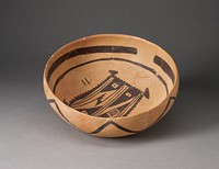 Bowl with Abstract, Geometric Rendering of Blanket on Interior by Hopi