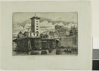 La Pompe Notre-Dame, Paris by Charles Meryon