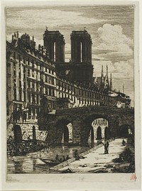 Le Petit Pont, Paris by Charles Meryon