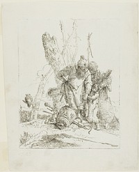 Two Astrologers and a Boy, from Scherzi by Giambattista Tiepolo